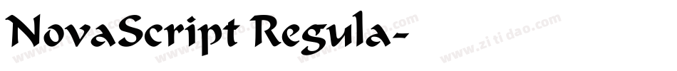NovaScript Regula字体转换